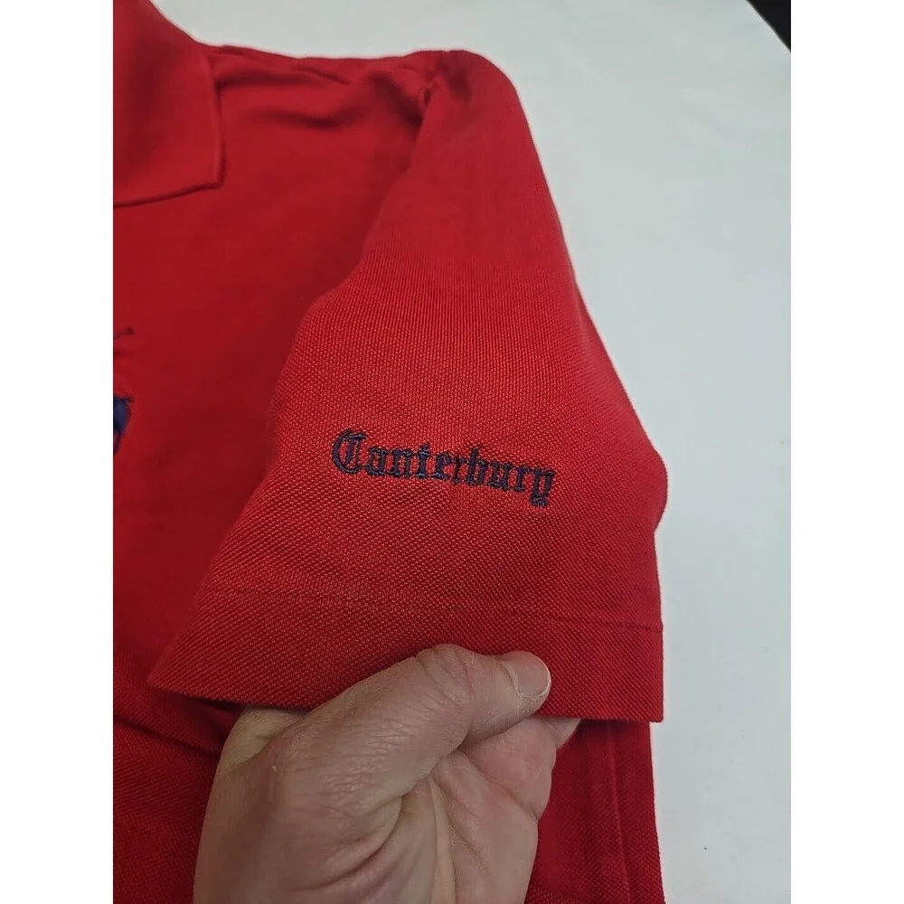 POLO Golf Ralph Lauren Big Blue Pony Men's M Red‎ S/S Vintage 100% Pima Cotton